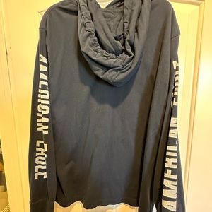 Mens American Eagle sweater with hoodie size L